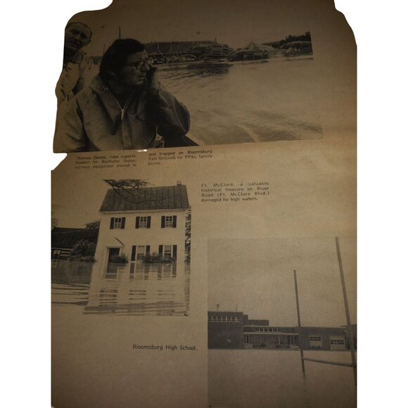 Hurricane Agnes Bloomsburg Morning Press Pennsylvania Newspaper Flood of 1972 - Picture 6 of 9